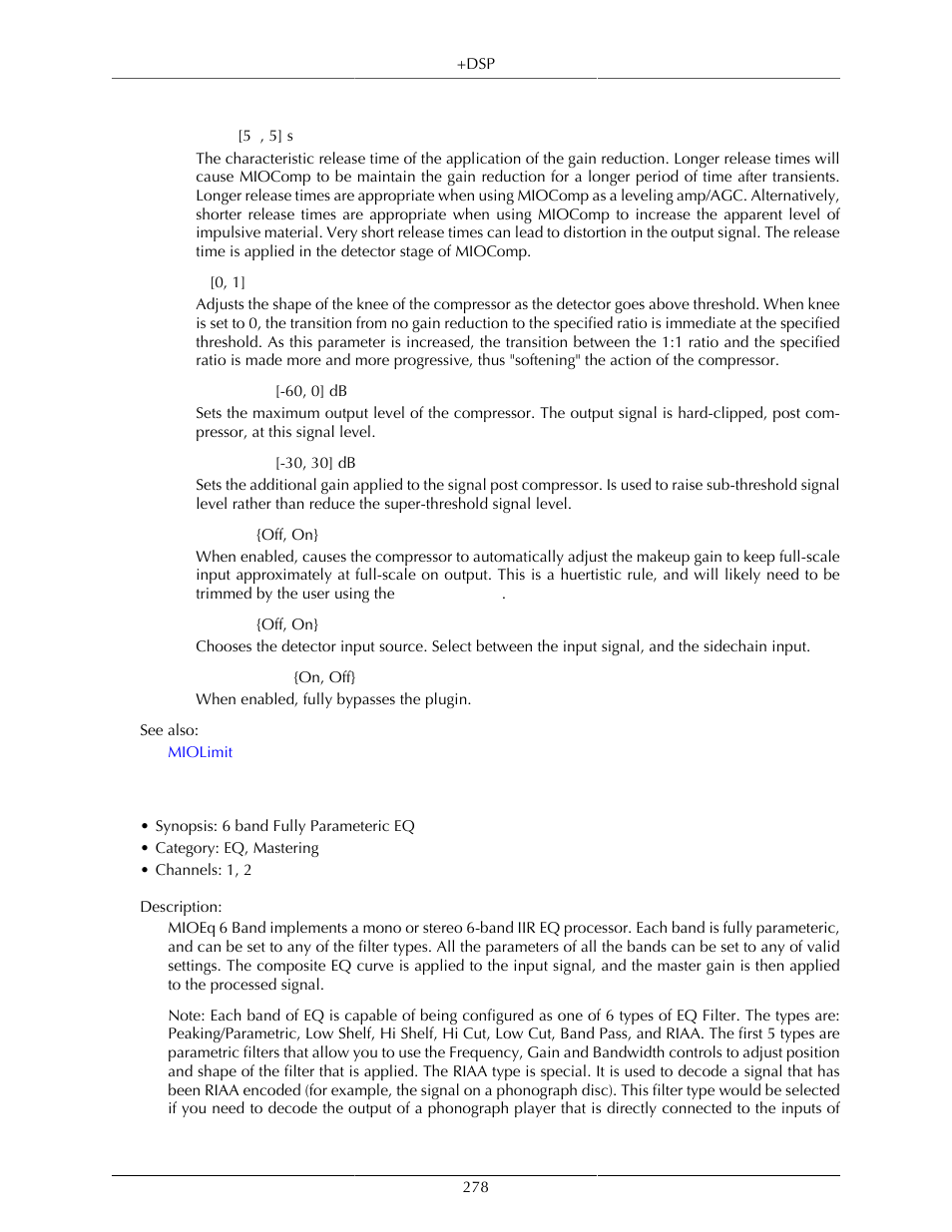 Mioeq 6 band | Metric Halo Mobile I/O User Manual | Page 278 / 371