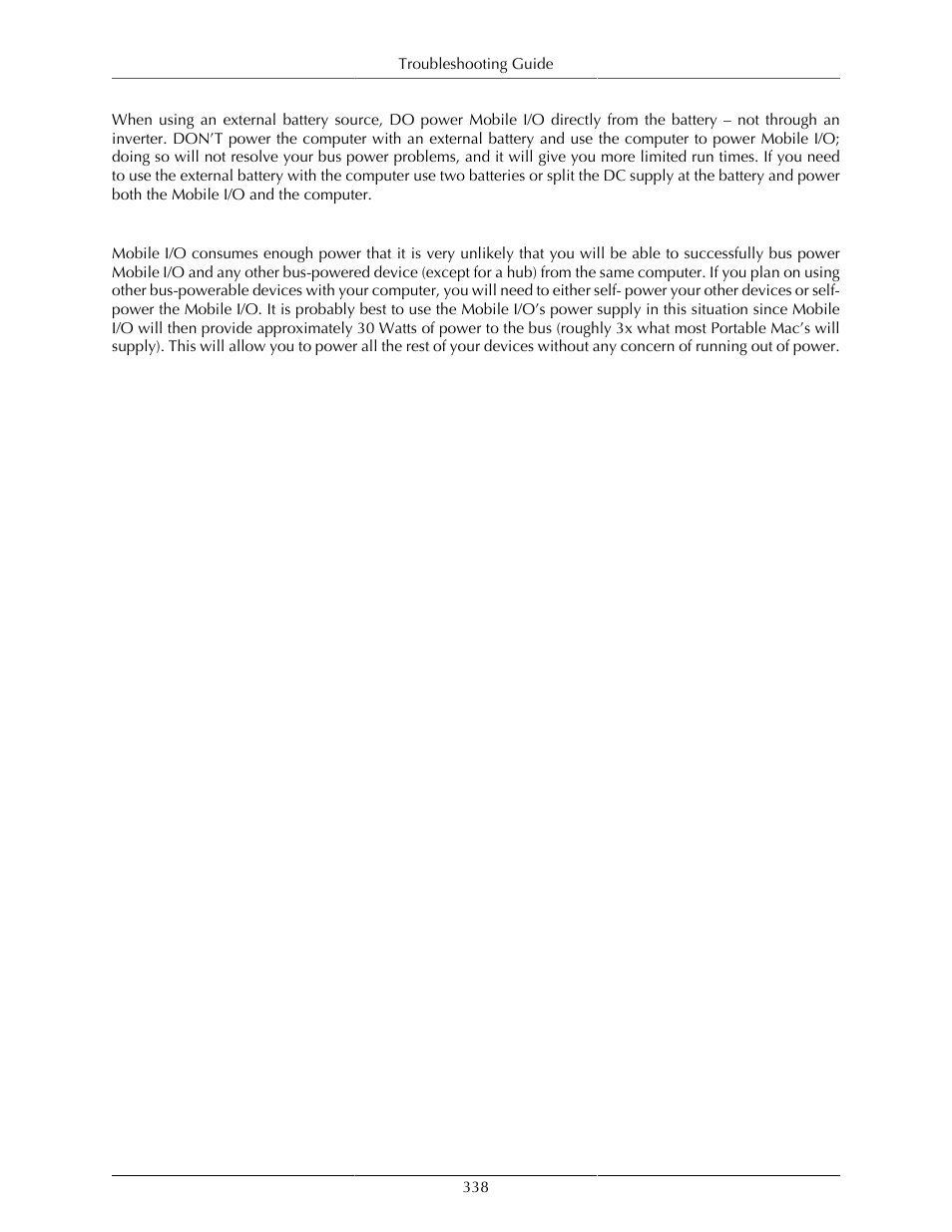 Other bus powered devices | Metric Halo Mobile I/O User Manual | Page 338 / 371