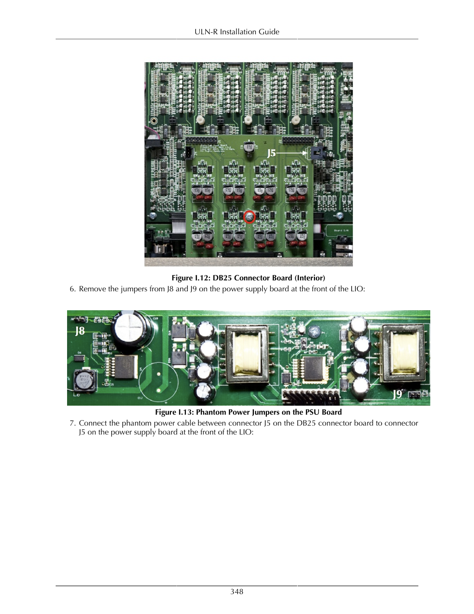 I.12. db25 connector board (interior), 348 i.13. phantom power jumpers on the psu board | Metric Halo Mobile I/O User Manual | Page 348 / 371