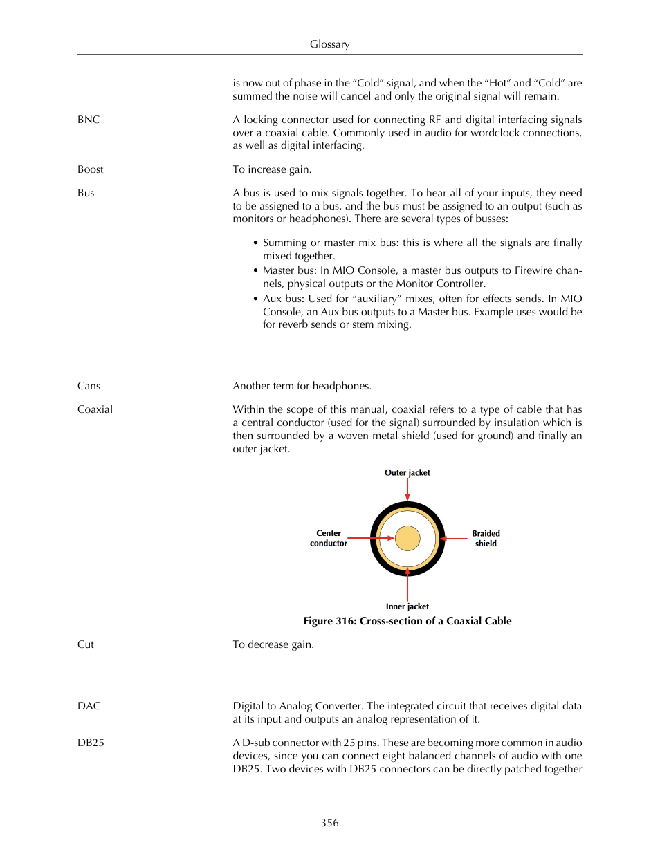 Cross-section of a coaxial cable | Metric Halo Mobile I/O User Manual | Page 356 / 371
