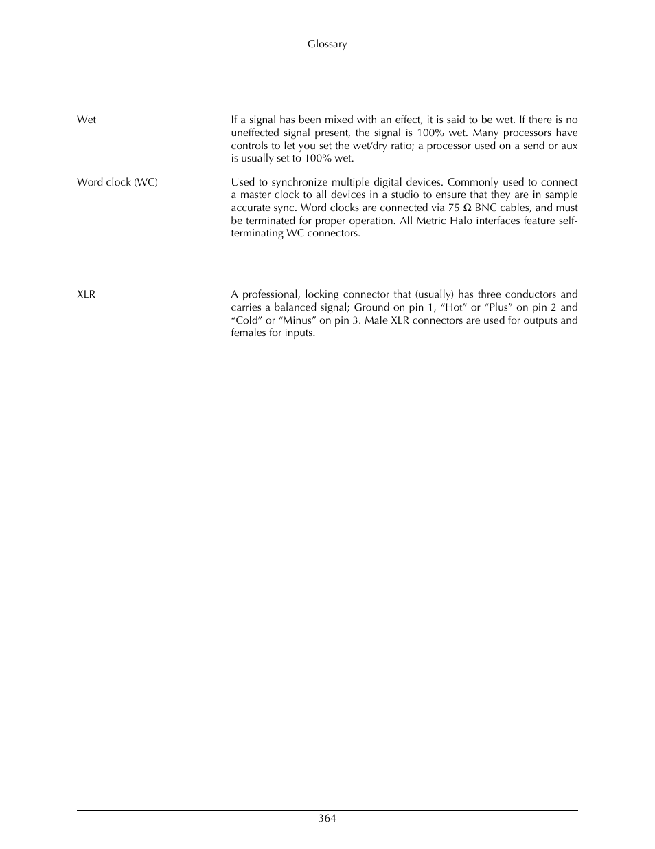 Metric Halo Mobile I/O User Manual | Page 364 / 371