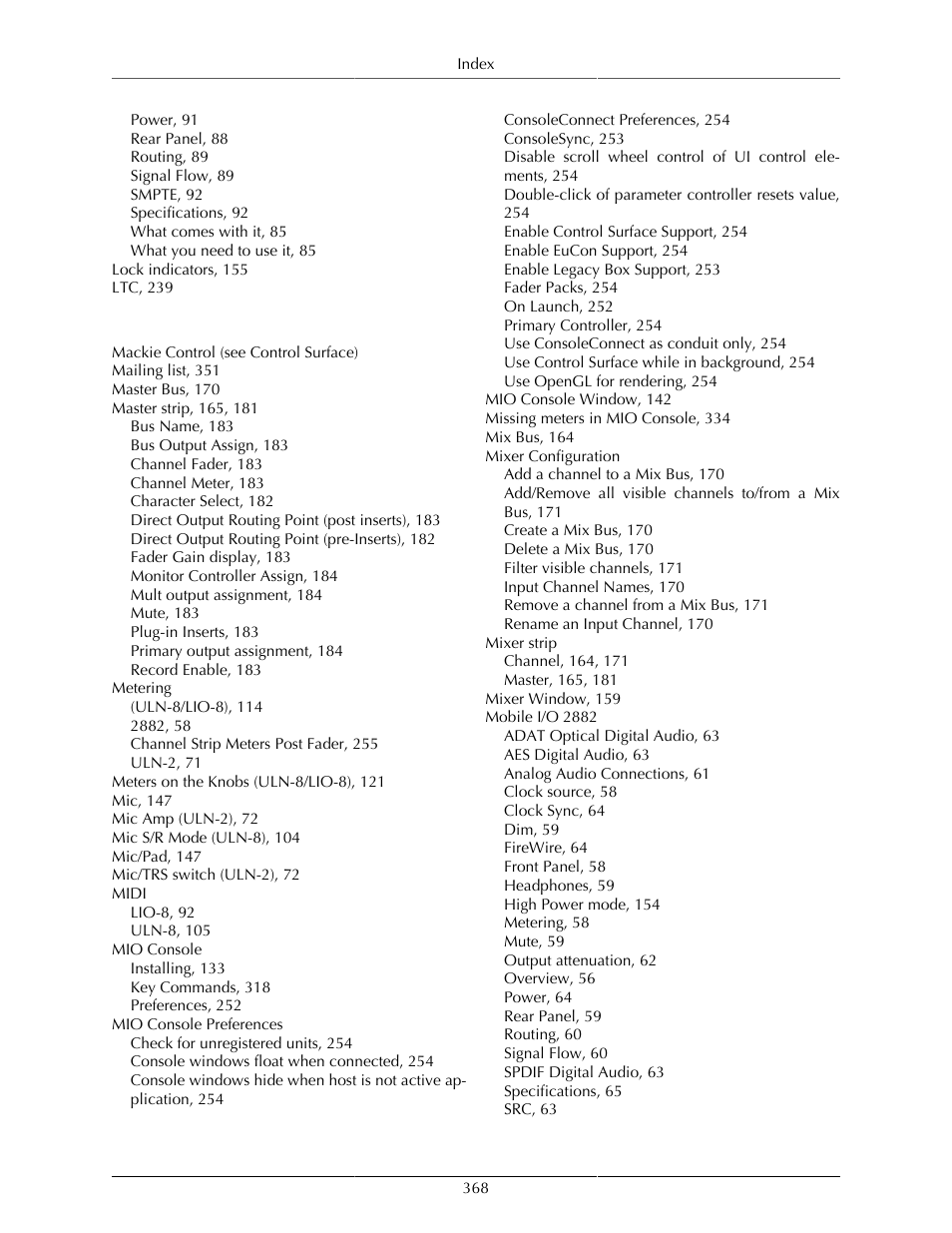 Metric Halo Mobile I/O User Manual | Page 368 / 371