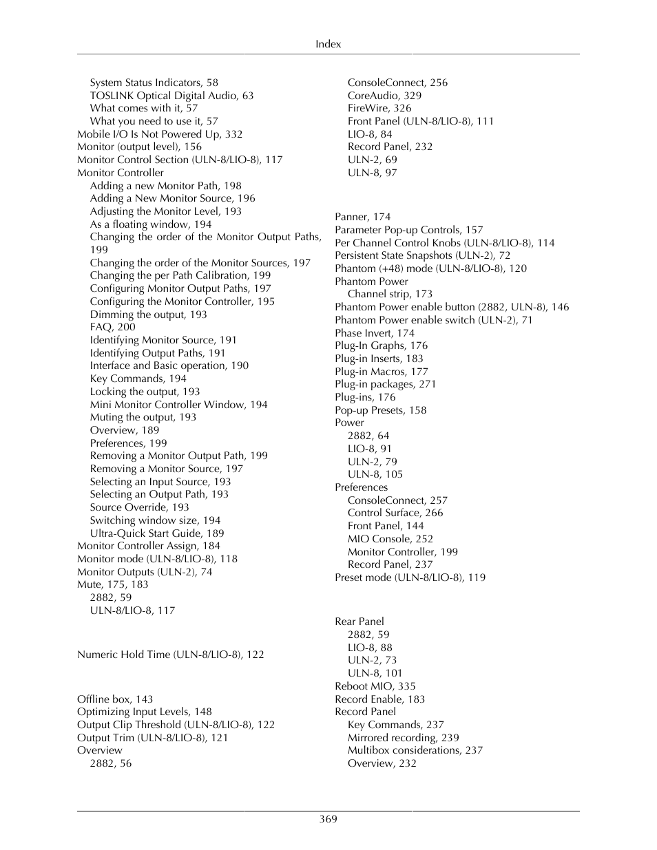 Metric Halo Mobile I/O User Manual | Page 369 / 371