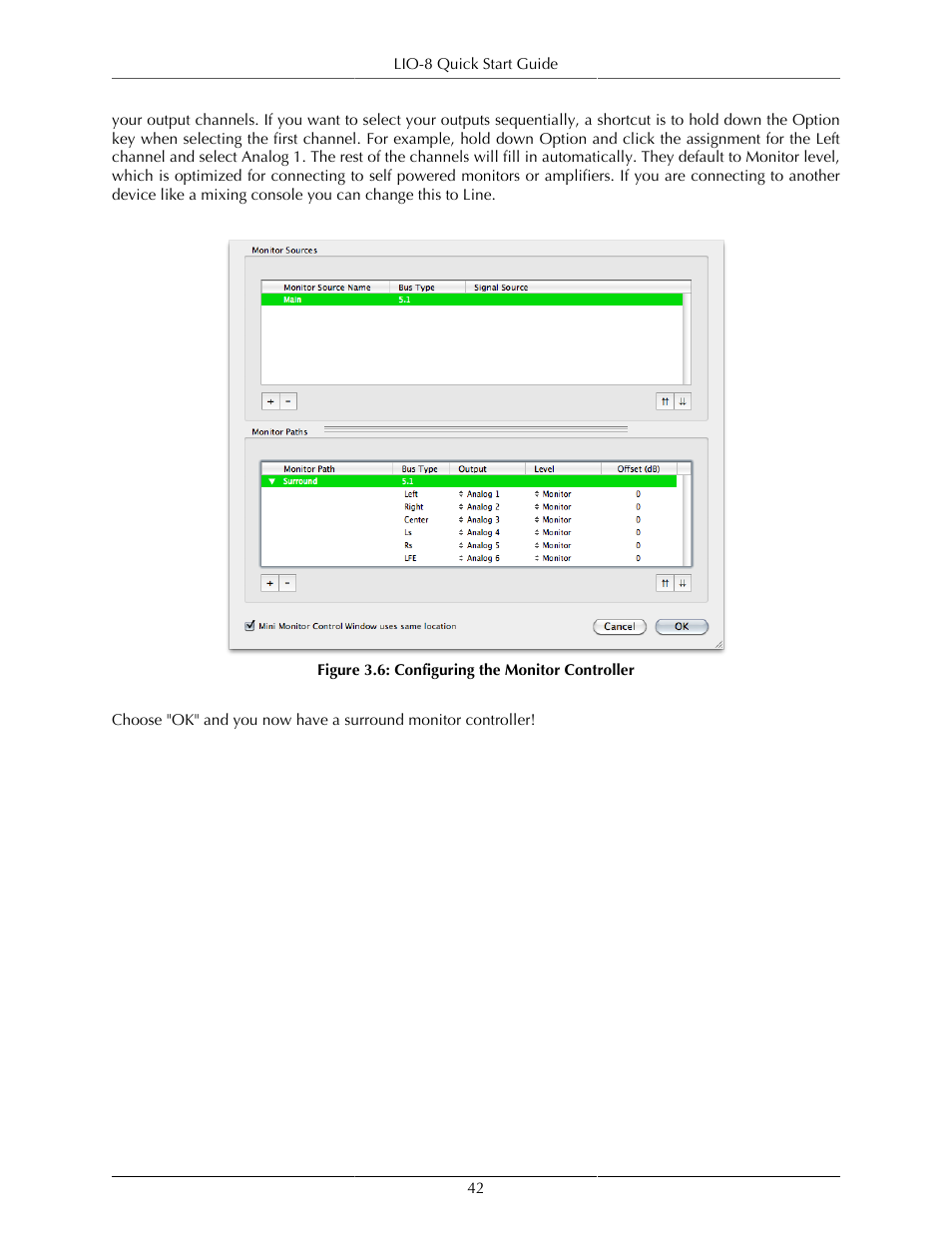 Configuring the monitor controller | Metric Halo Mobile I/O User Manual | Page 42 / 371