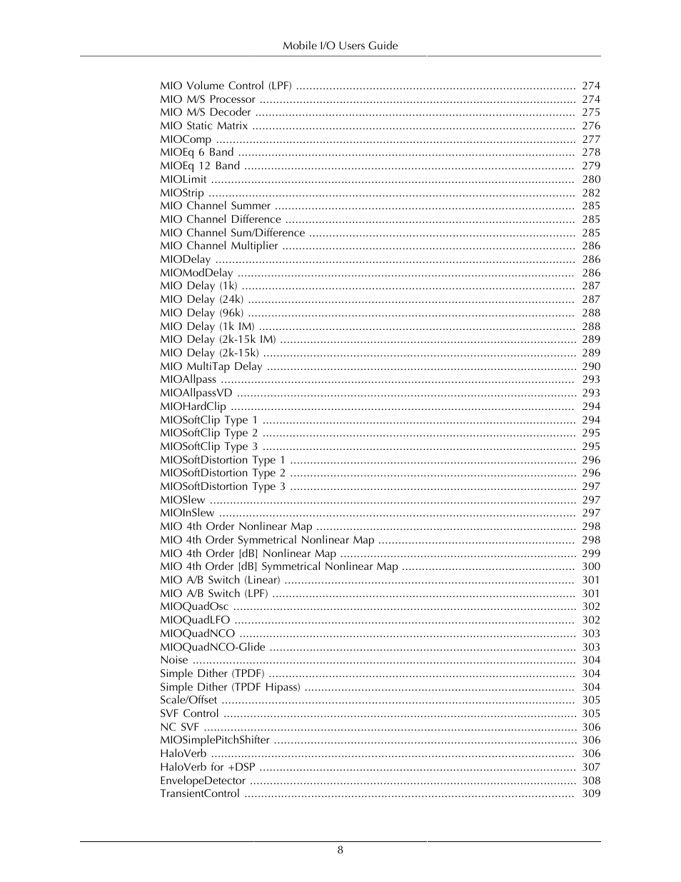 Metric Halo Mobile I/O User Manual | Page 8 / 371