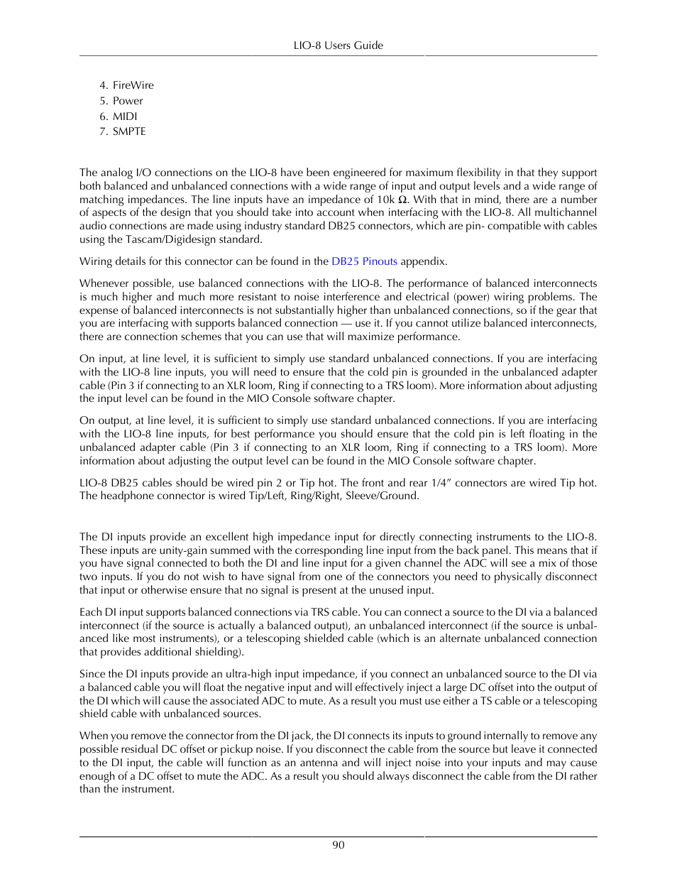 Analog audio connections, Connecting to the dis | Metric Halo Mobile I/O User Manual | Page 90 / 371