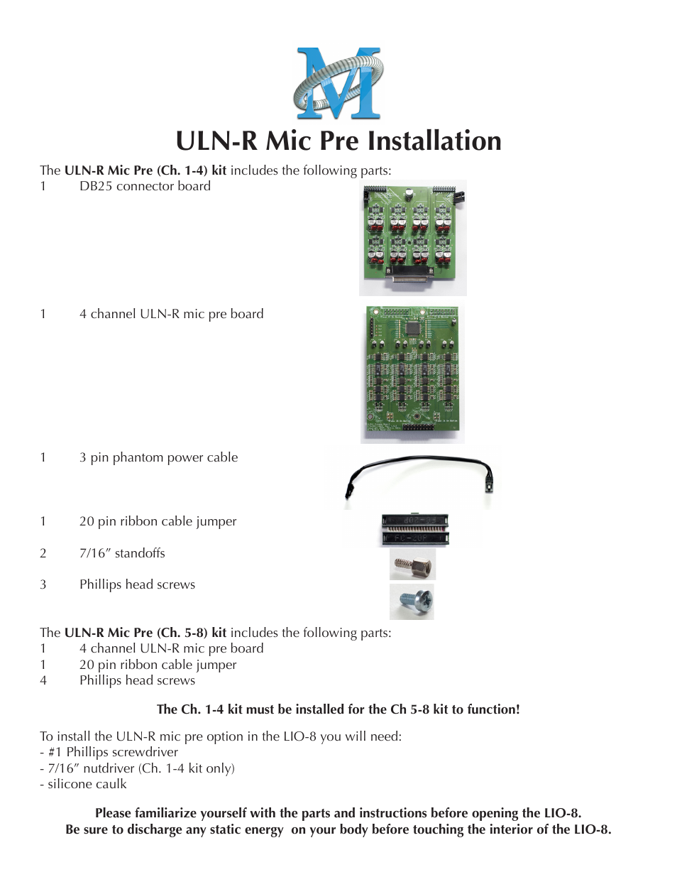 Metric Halo ULN-R User Manual | 5 pages