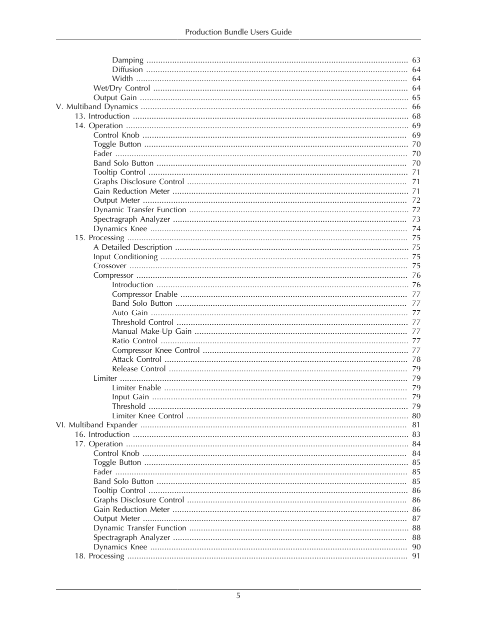 Metric Halo Production Bundle User Manual | Page 5 / 122