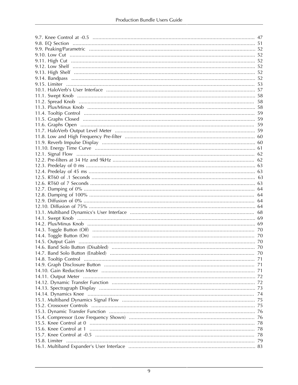 Metric Halo Production Bundle User Manual | Page 9 / 122