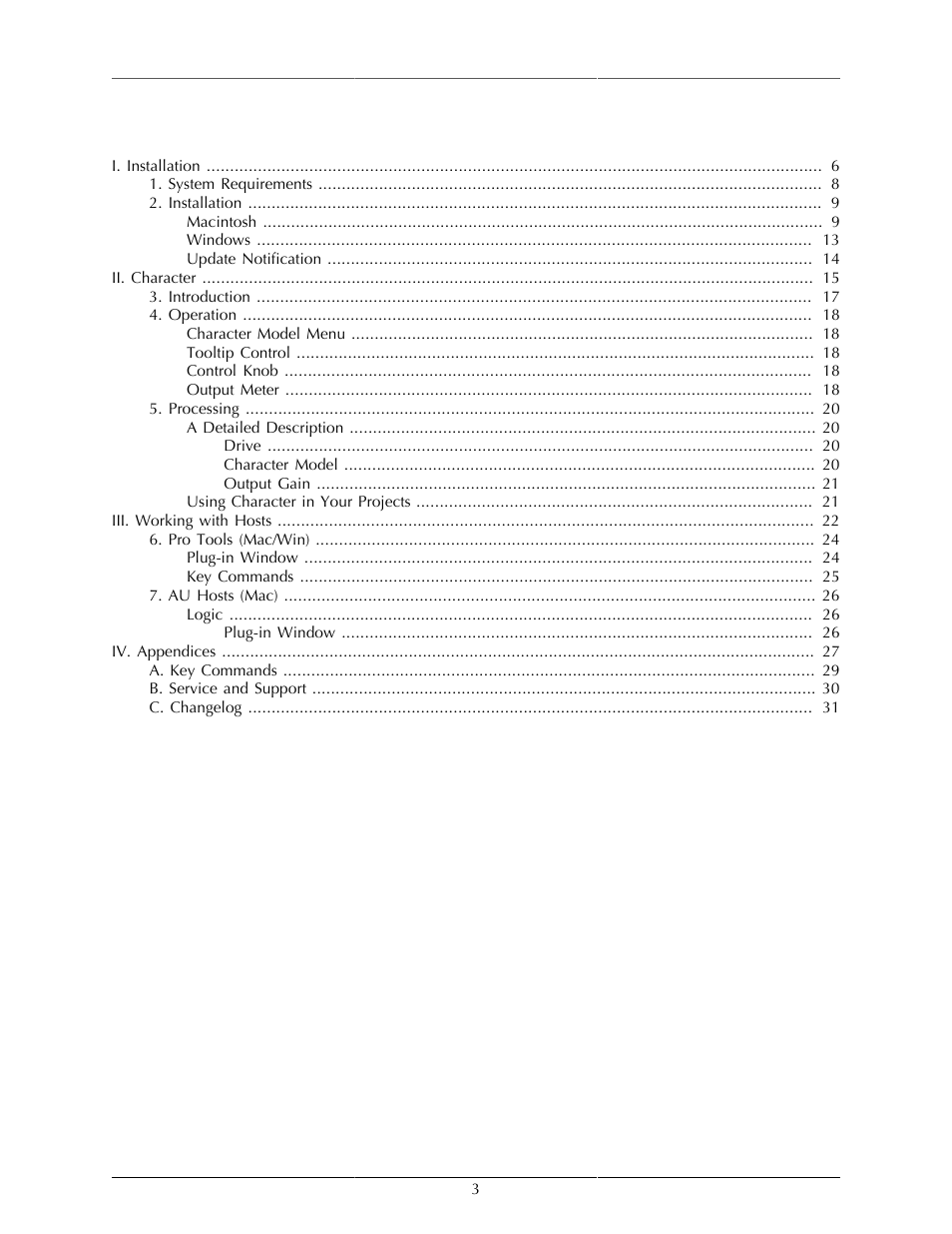 Metric Halo Character User Manual | Page 3 / 33