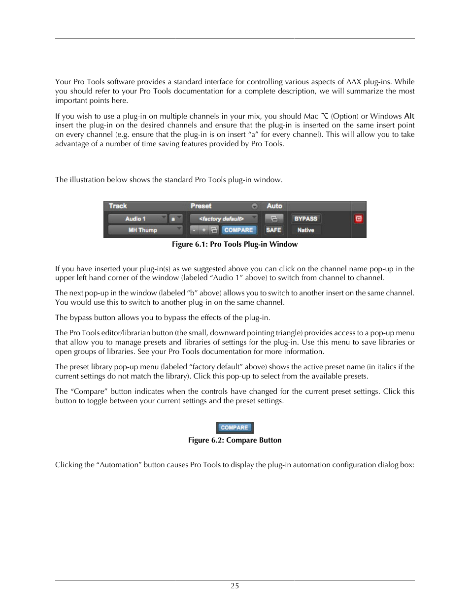 Pro tools (mac/win), Plug-in window, Pro tools plug-in window | 25 6.2. compare button | Metric Halo Thump User Manual | Page 25 / 33