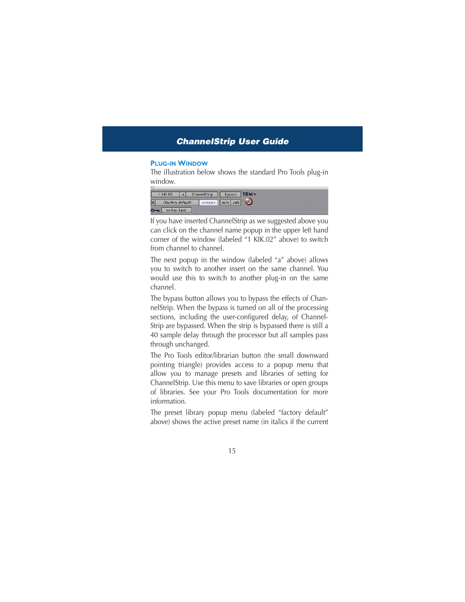 Plug-in window | Metric Halo ChannelStrip 2 User Manual | Page 19 / 43