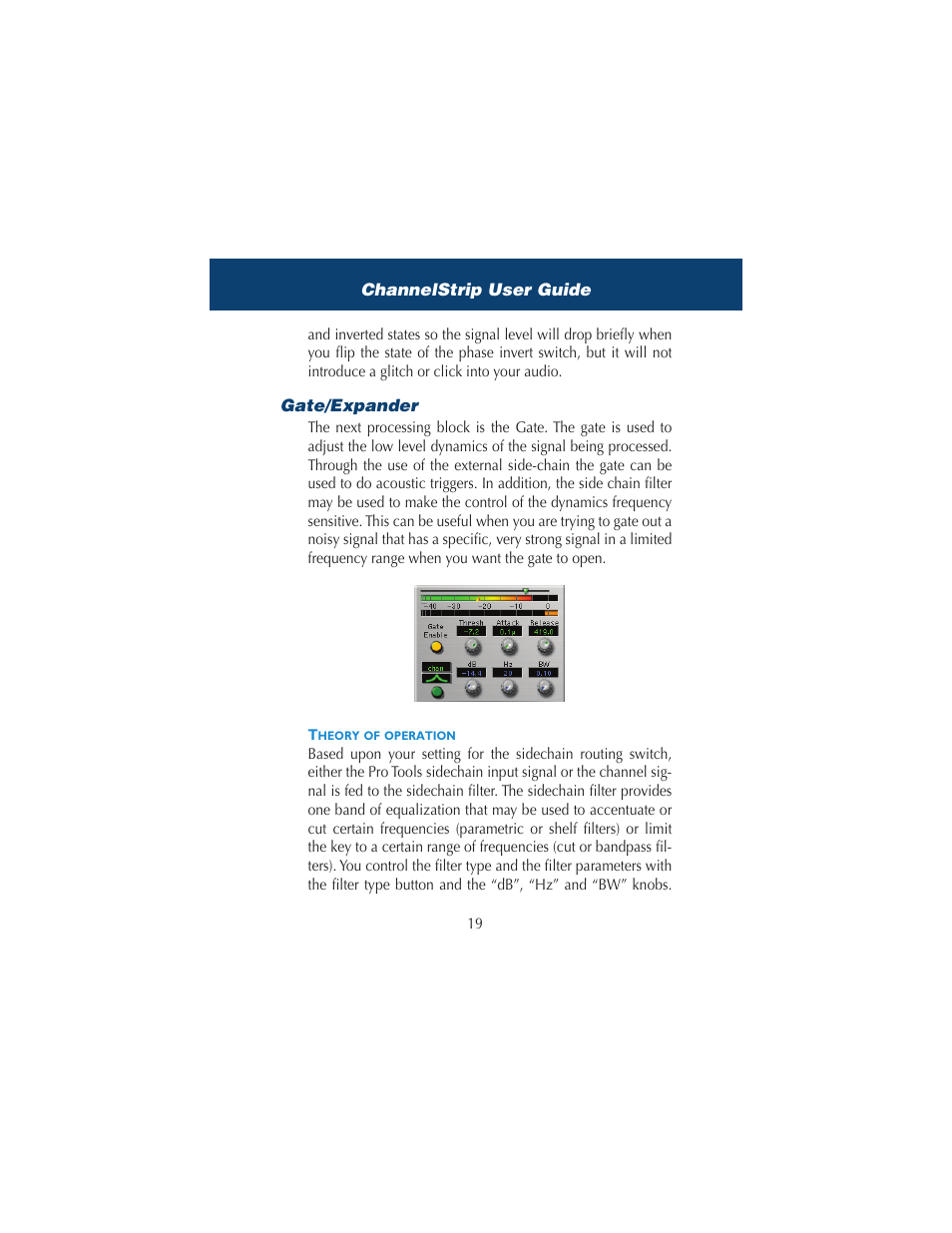 Gate/expander, Theory of operation | Metric Halo ChannelStrip 2 User Manual | Page 23 / 43