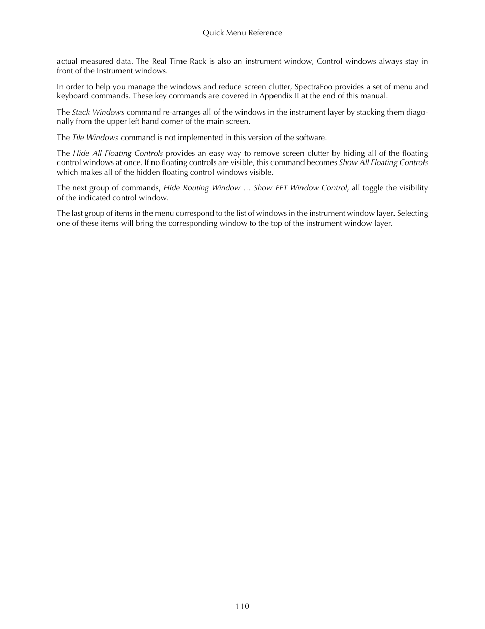 Metric Halo SpectraFoo User Manual | Page 110 / 123