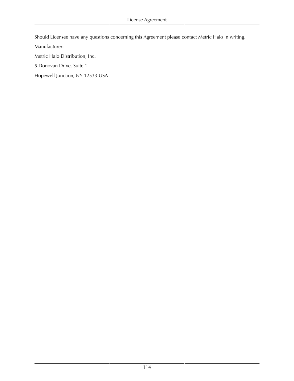 Metric Halo SpectraFoo User Manual | Page 114 / 123