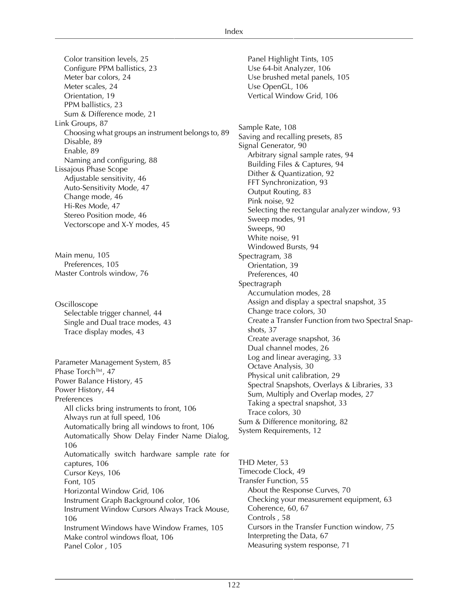 Metric Halo SpectraFoo User Manual | Page 122 / 123
