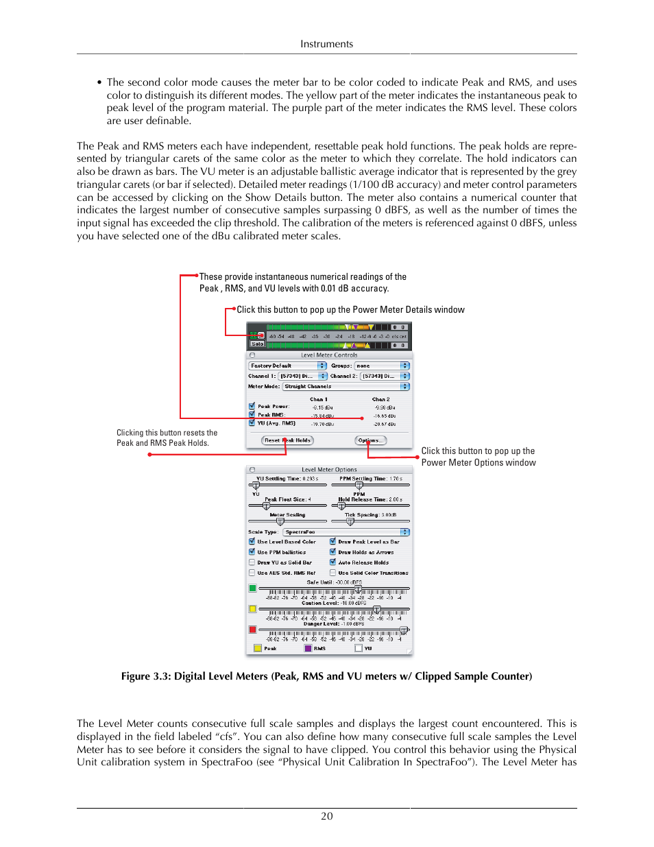 User-definable over (digital clip) counter | Metric Halo SpectraFoo User Manual | Page 20 / 123