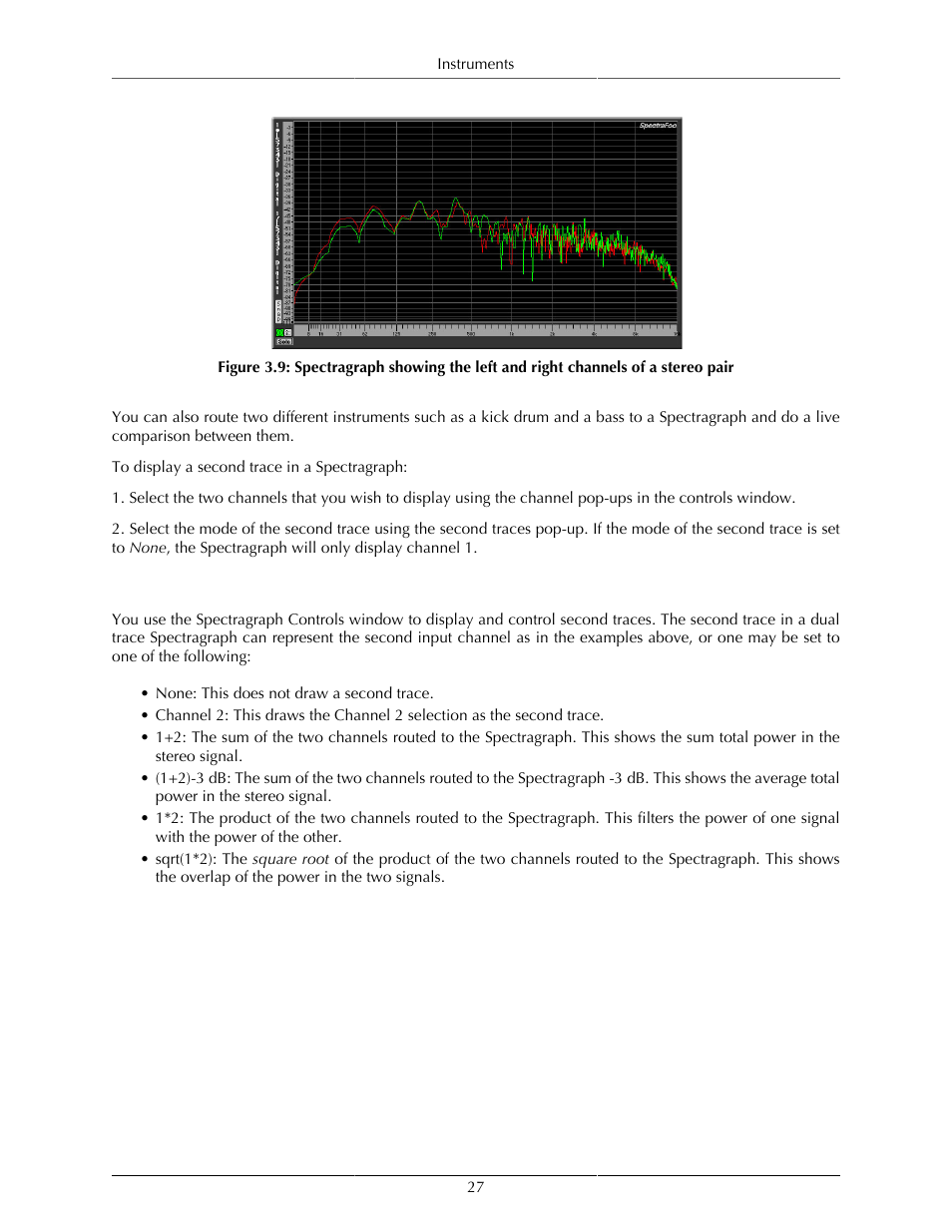 Sum, multiply and overlap modes | Metric Halo SpectraFoo User Manual | Page 27 / 123