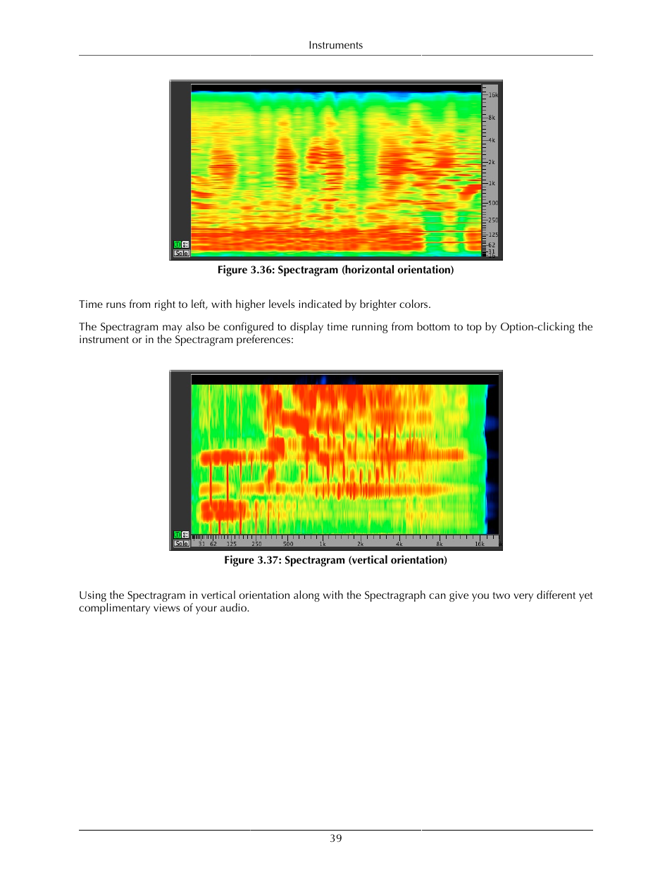 Spectragram (horizontal orientation), 39 3.37. spectragram (vertical orientation) | Metric Halo SpectraFoo User Manual | Page 39 / 123