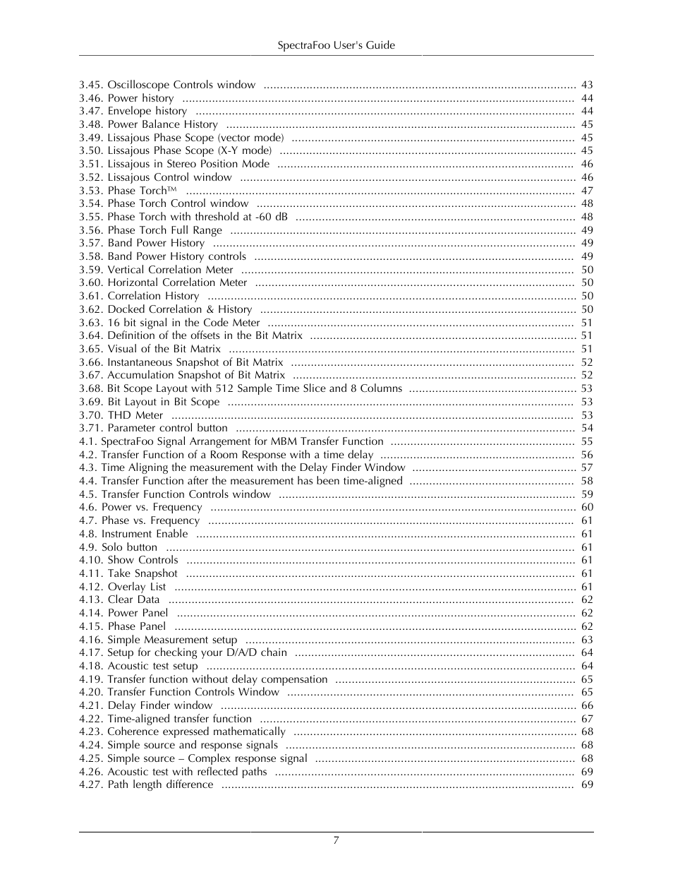 Metric Halo SpectraFoo User Manual | Page 7 / 123