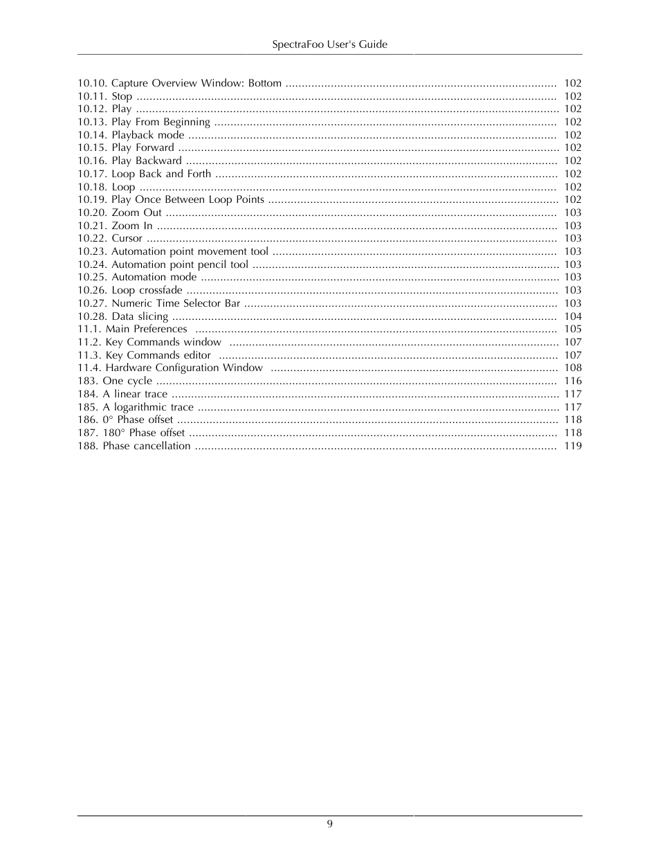 Metric Halo SpectraFoo User Manual | Page 9 / 123