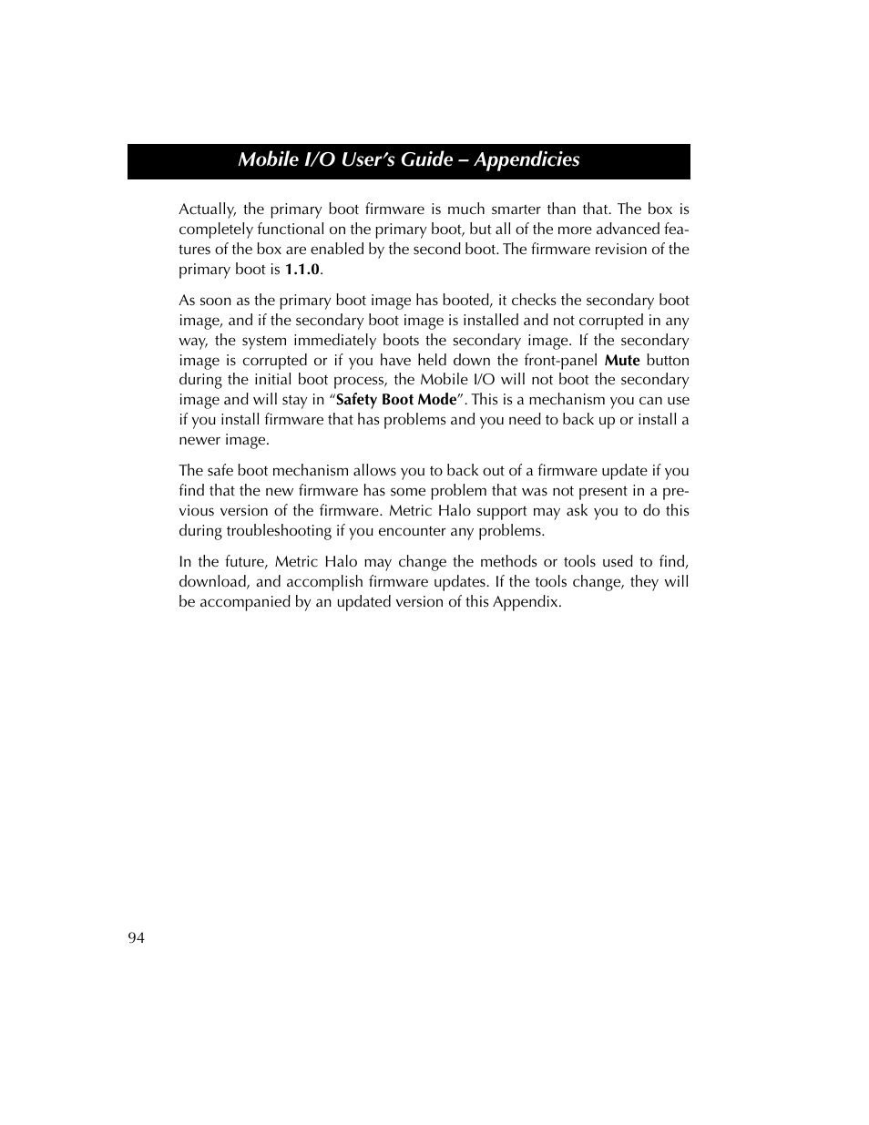 Metric Halo 2882 operating guide User Manual | Page 102 / 109