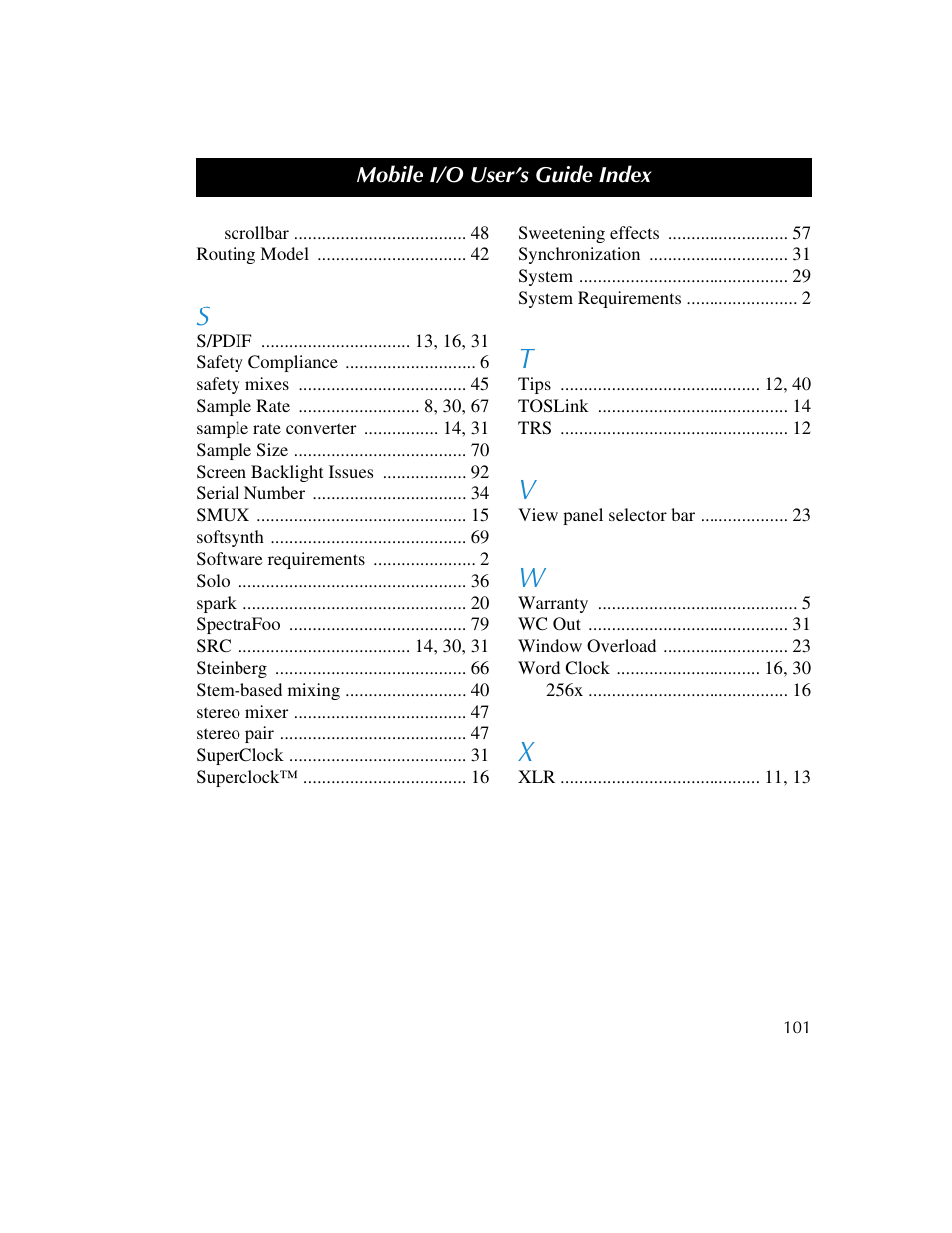 Metric Halo 2882 operating guide User Manual | Page 109 / 109