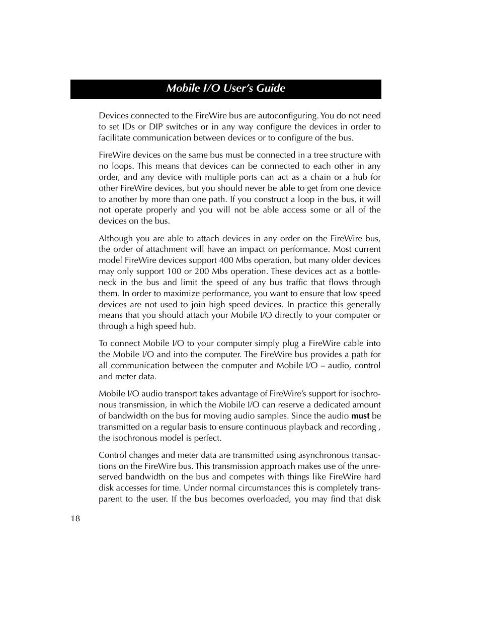 Mobile i/o user’s guide | Metric Halo 2882 operating guide User Manual | Page 26 / 109