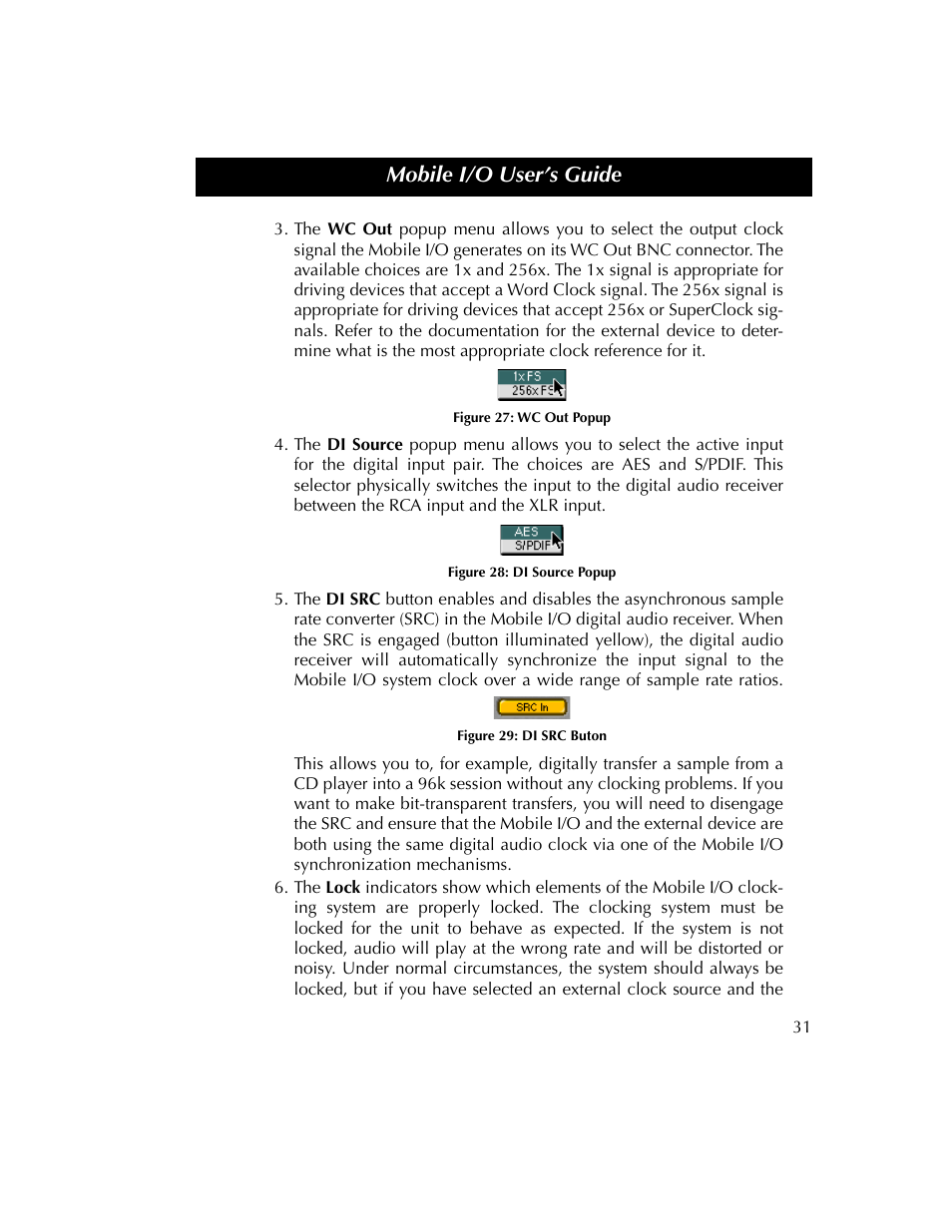 Figure 27, Figure 28, Figure 29 | Mobile i/o user’s guide | Metric Halo 2882 operating guide User Manual | Page 39 / 109