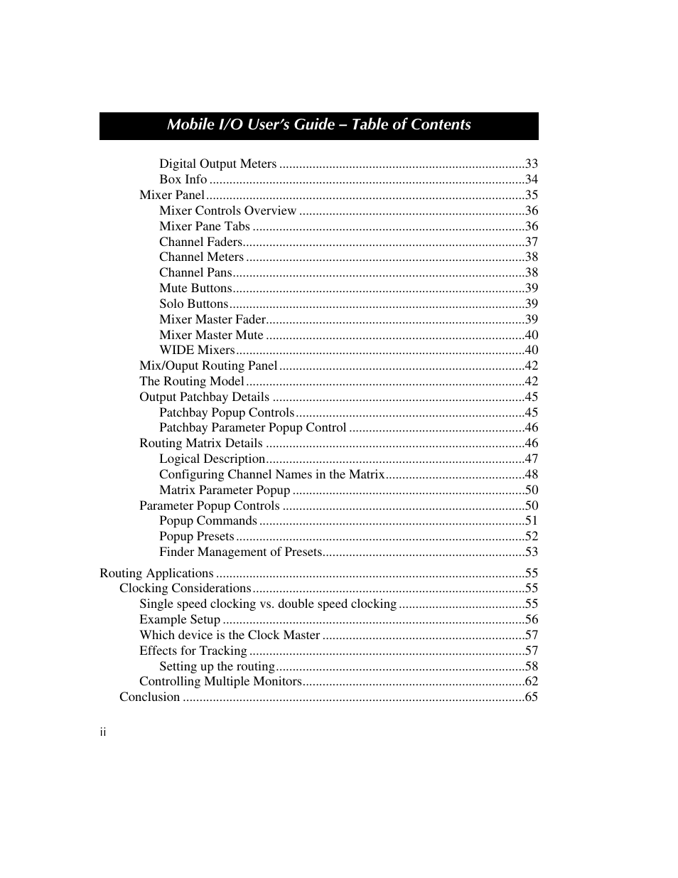 Metric Halo 2882 operating guide User Manual | Page 4 / 109
