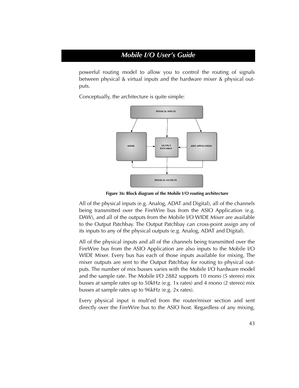 Figure 36, Mobile i/o user’s guide | Metric Halo 2882 operating guide User Manual | Page 51 / 109