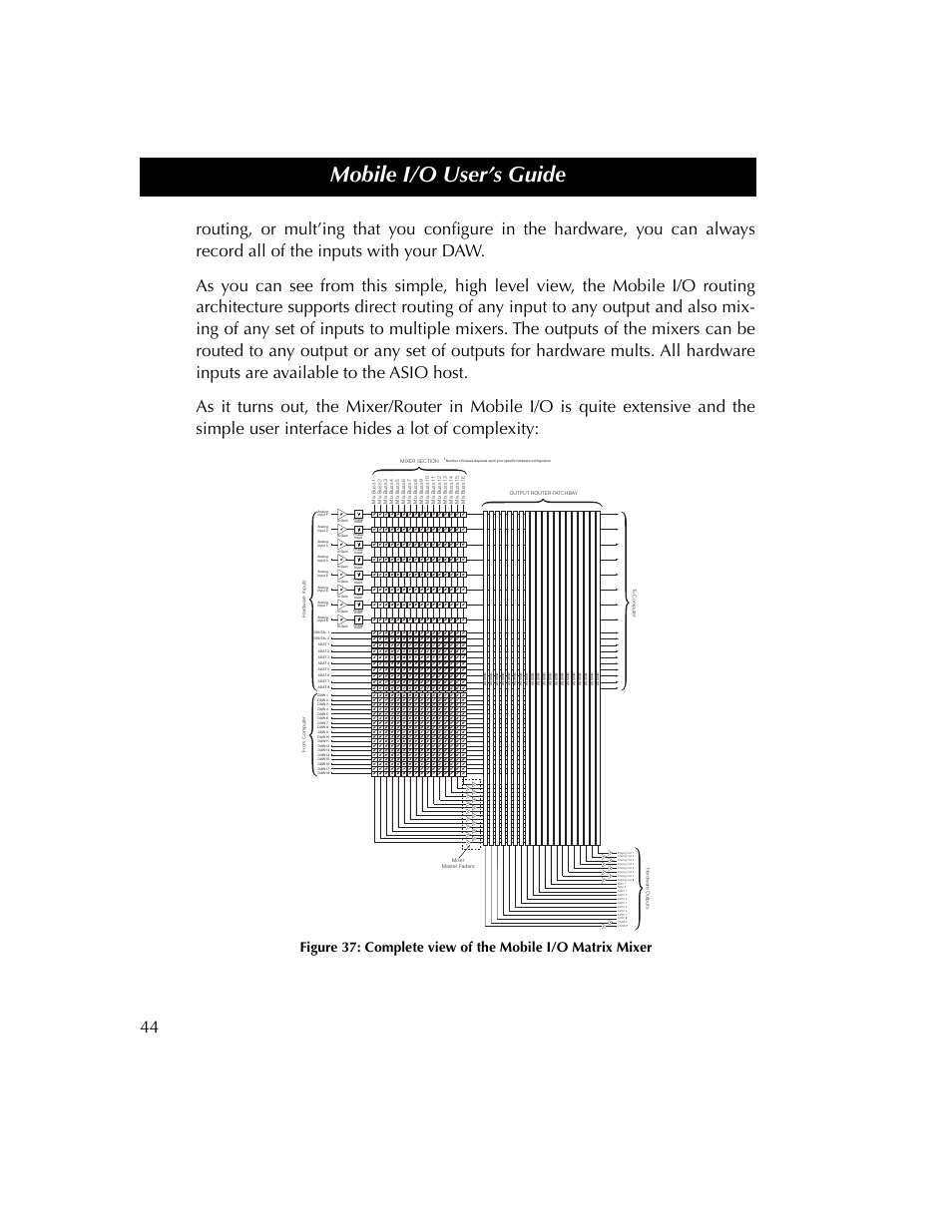 Figure 37, Mobile i/o user’s guide | Metric Halo 2882 operating guide User Manual | Page 52 / 109