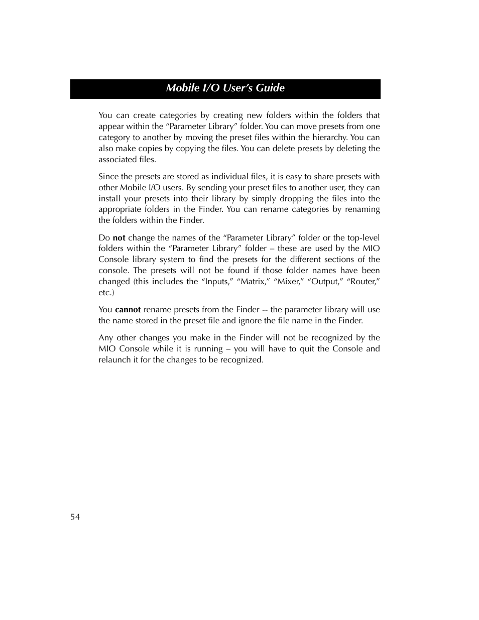 Metric Halo 2882 operating guide User Manual | Page 62 / 109