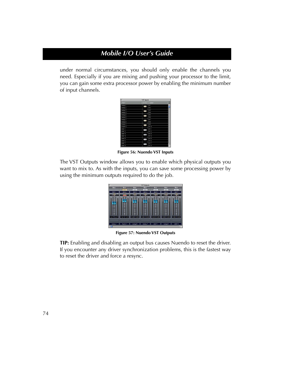 Figure 56, Figure 57, Mobile i/o user’s guide | Metric Halo 2882 operating guide User Manual | Page 82 / 109