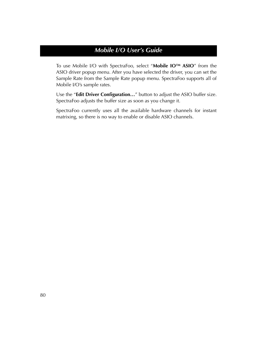Metric Halo 2882 operating guide User Manual | Page 88 / 109