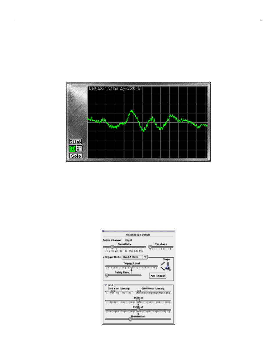 Triggering oscilloscopes | Metric Halo SpectraFoo Version 1.5 User Manual | Page 9 / 41