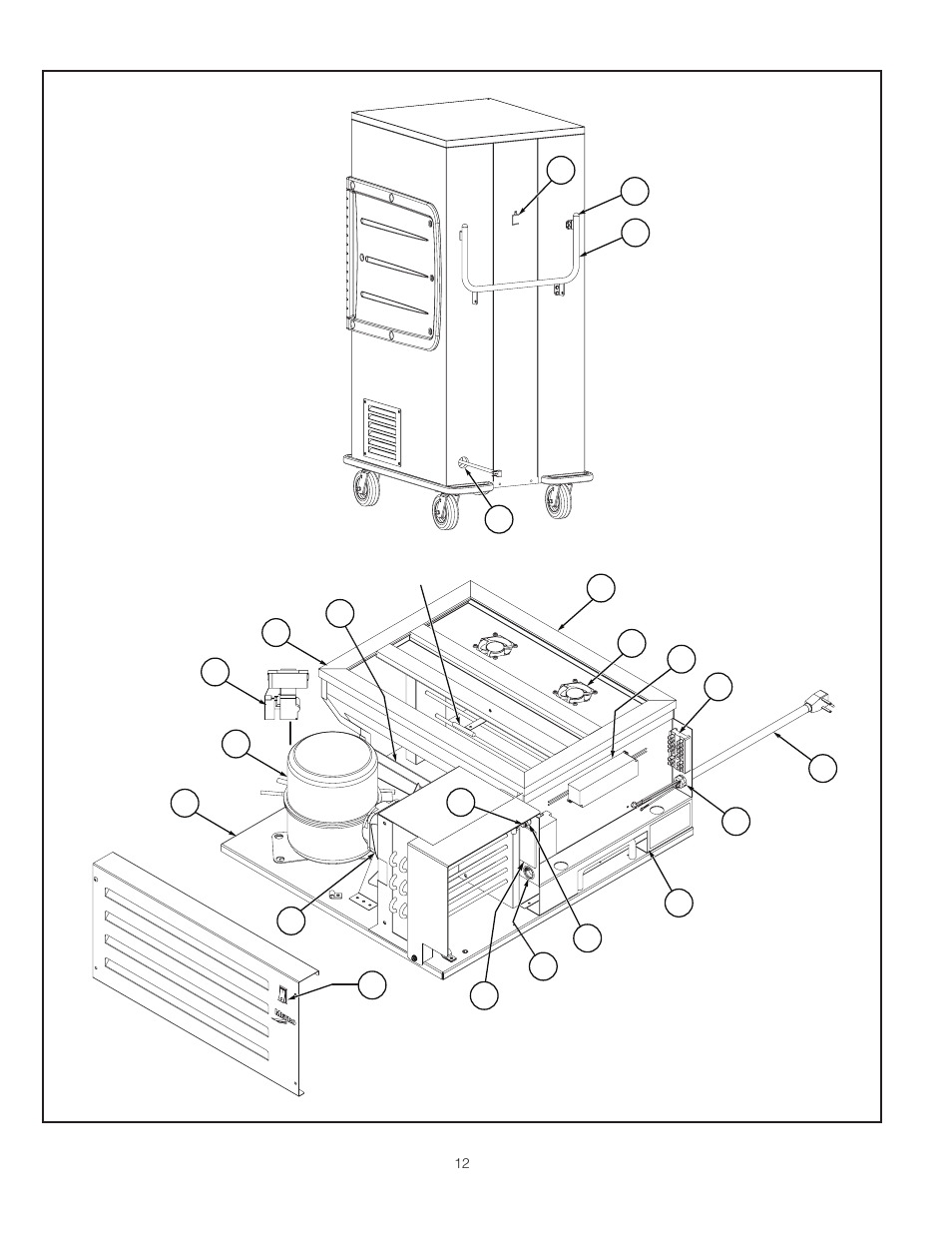 Refrigeration cassette assembly | Metro R-Series Mobile Refrigerators User Manual | Page 12 / 16