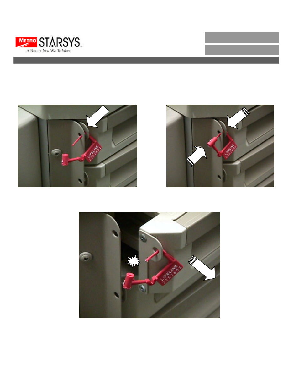 Metro Passive Lock System Seals PSLK User Manual | 1 page