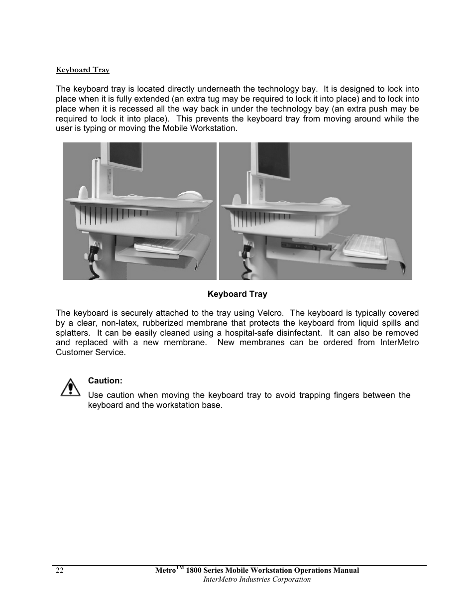 Metro 1800 Series Mobile Workstation User Manual | Page 22 / 40