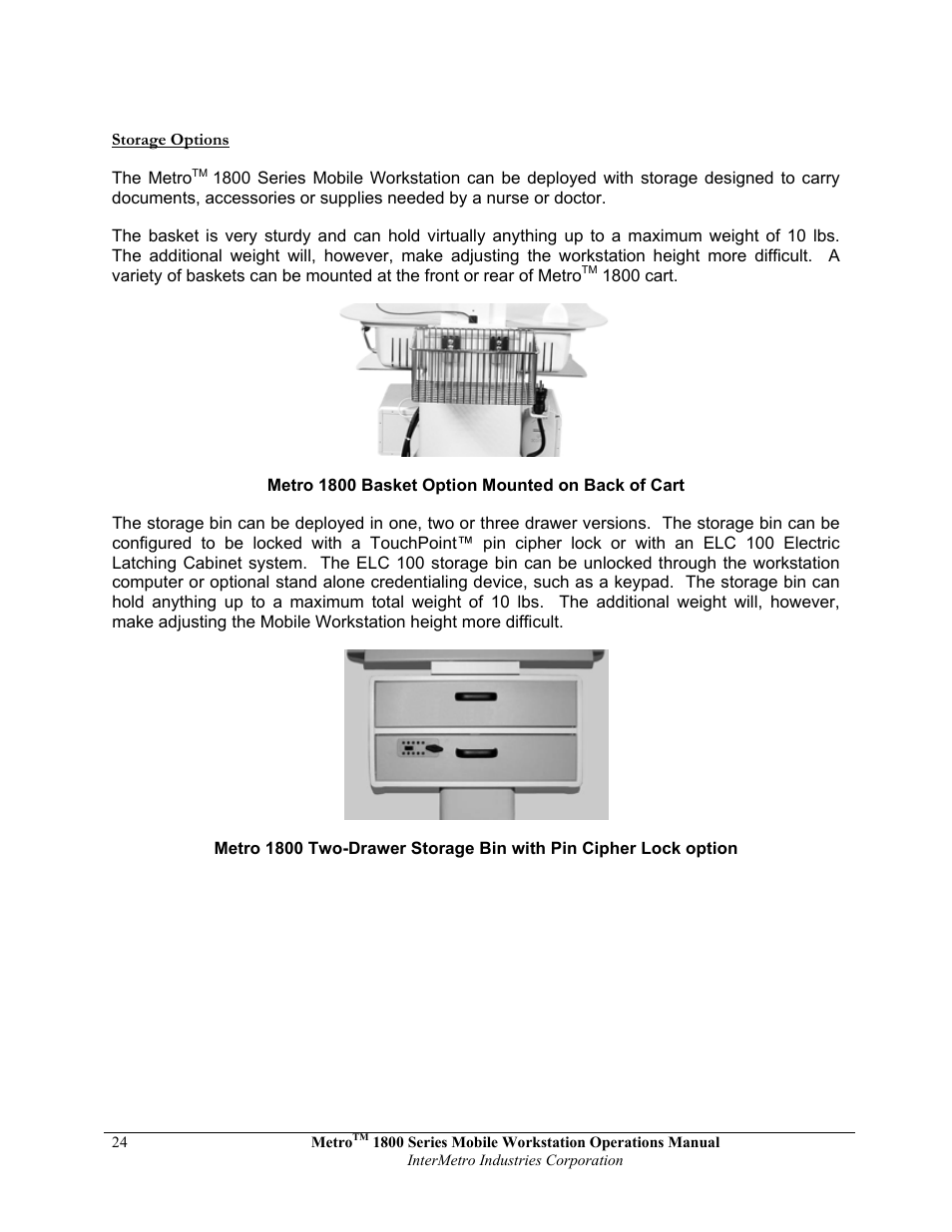 Metro 1800 Series Mobile Workstation User Manual | Page 24 / 40