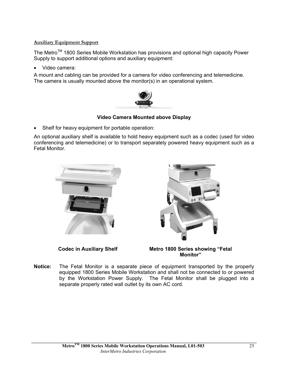Metro 1800 Series Mobile Workstation User Manual | Page 25 / 40