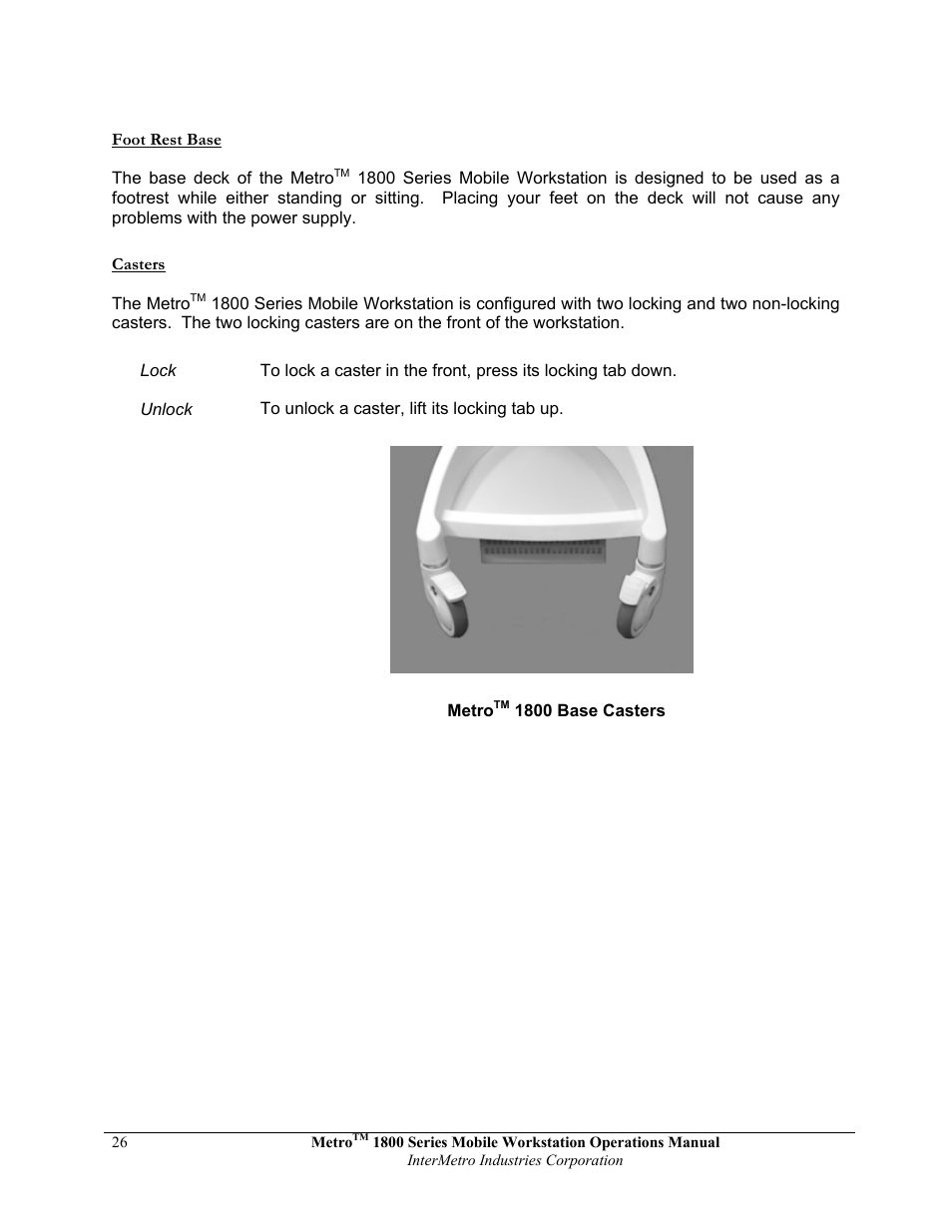 Metro 1800 Series Mobile Workstation User Manual | Page 26 / 40
