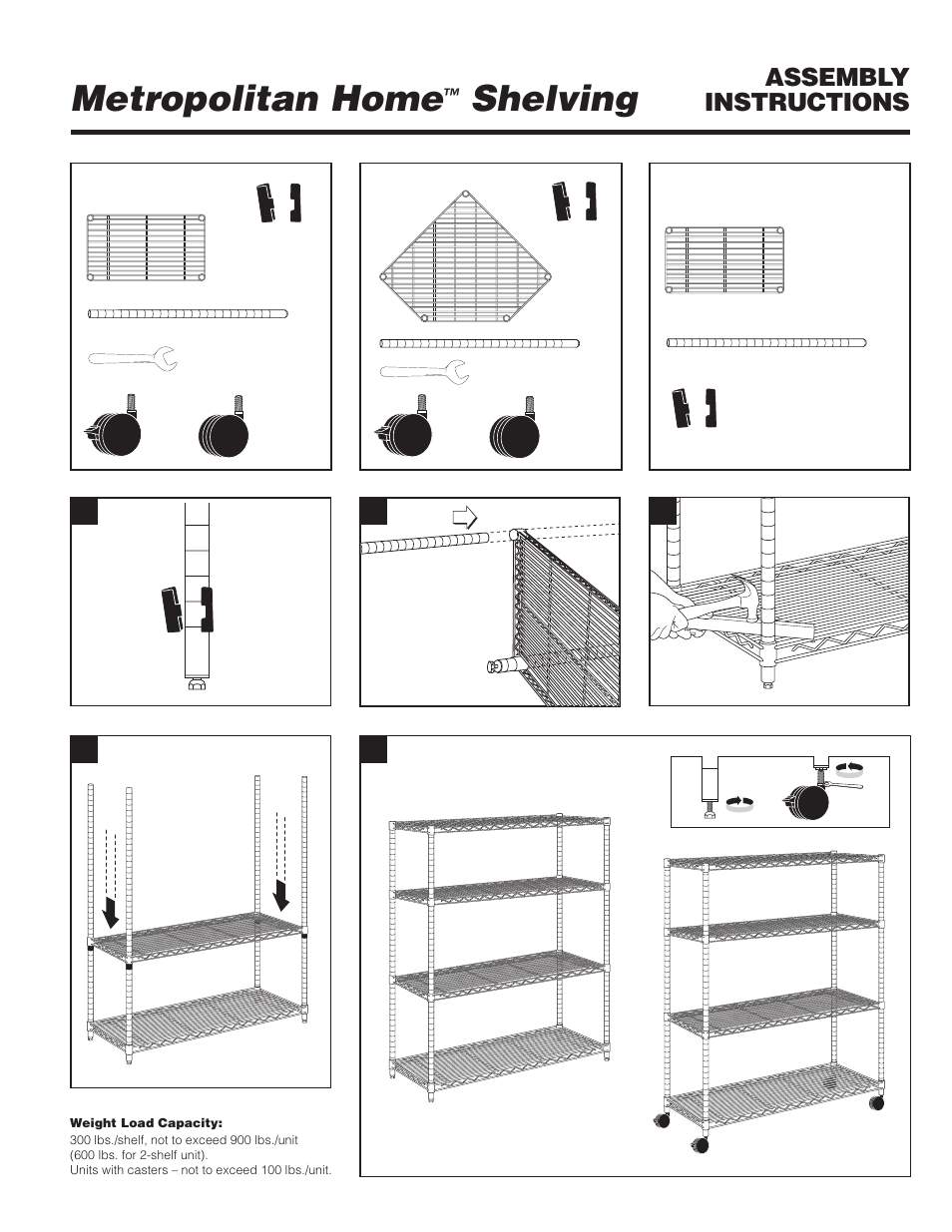 Metro Metropolitan Home Shelving User Manual | 2 pages