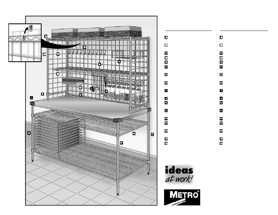 Metro Food Prep Station User Manual | 1 page