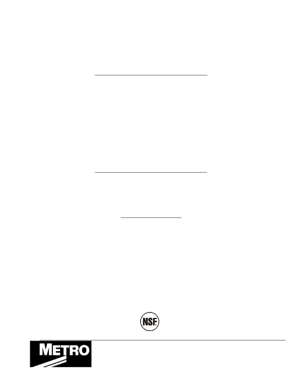 Metro Polymer Caster User Manual | 1 page