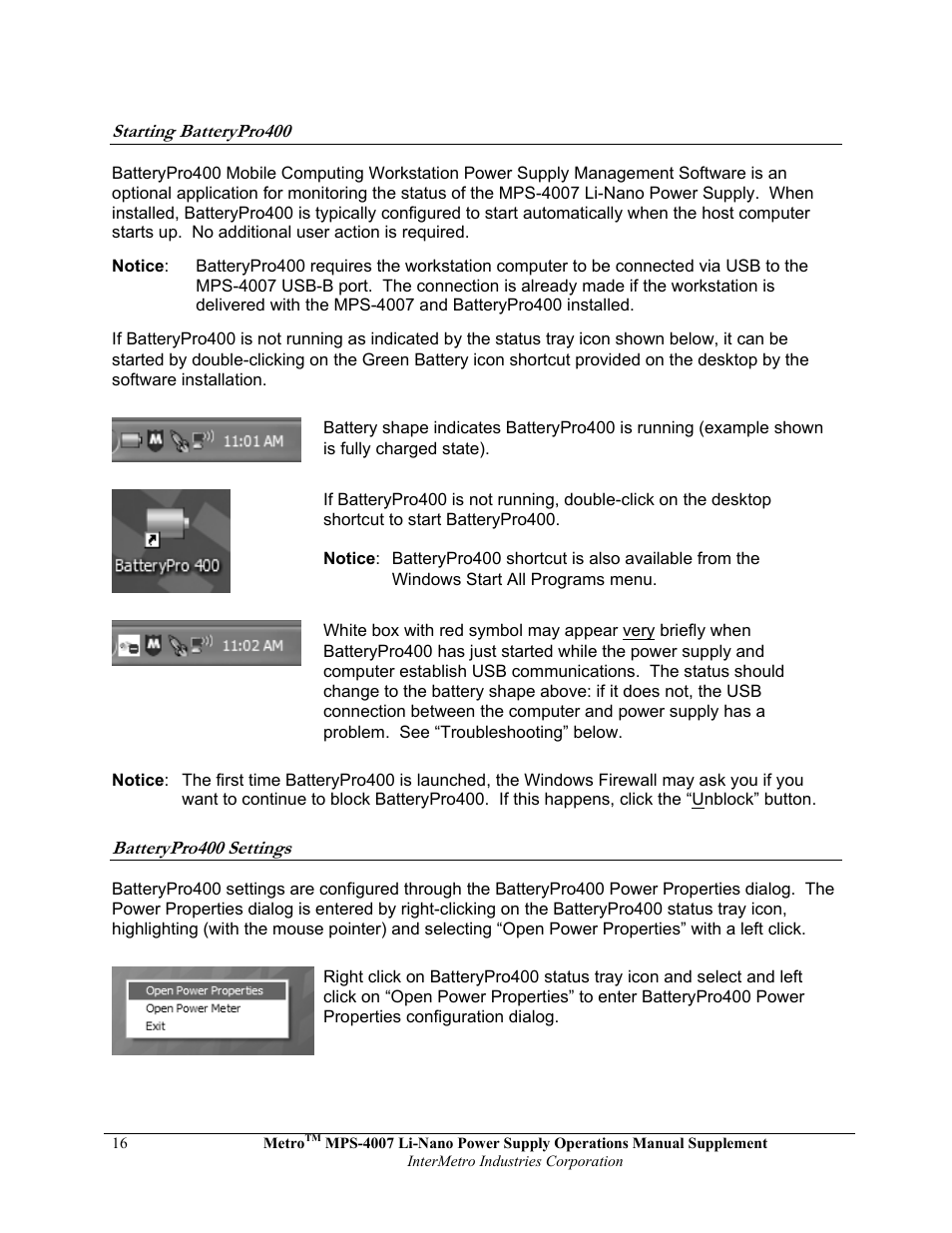 Metro Mobile Computing Workstations MPS-4007 Lithium Ion Nano-Phosphate Power Supply User Manual | Page 16 / 52