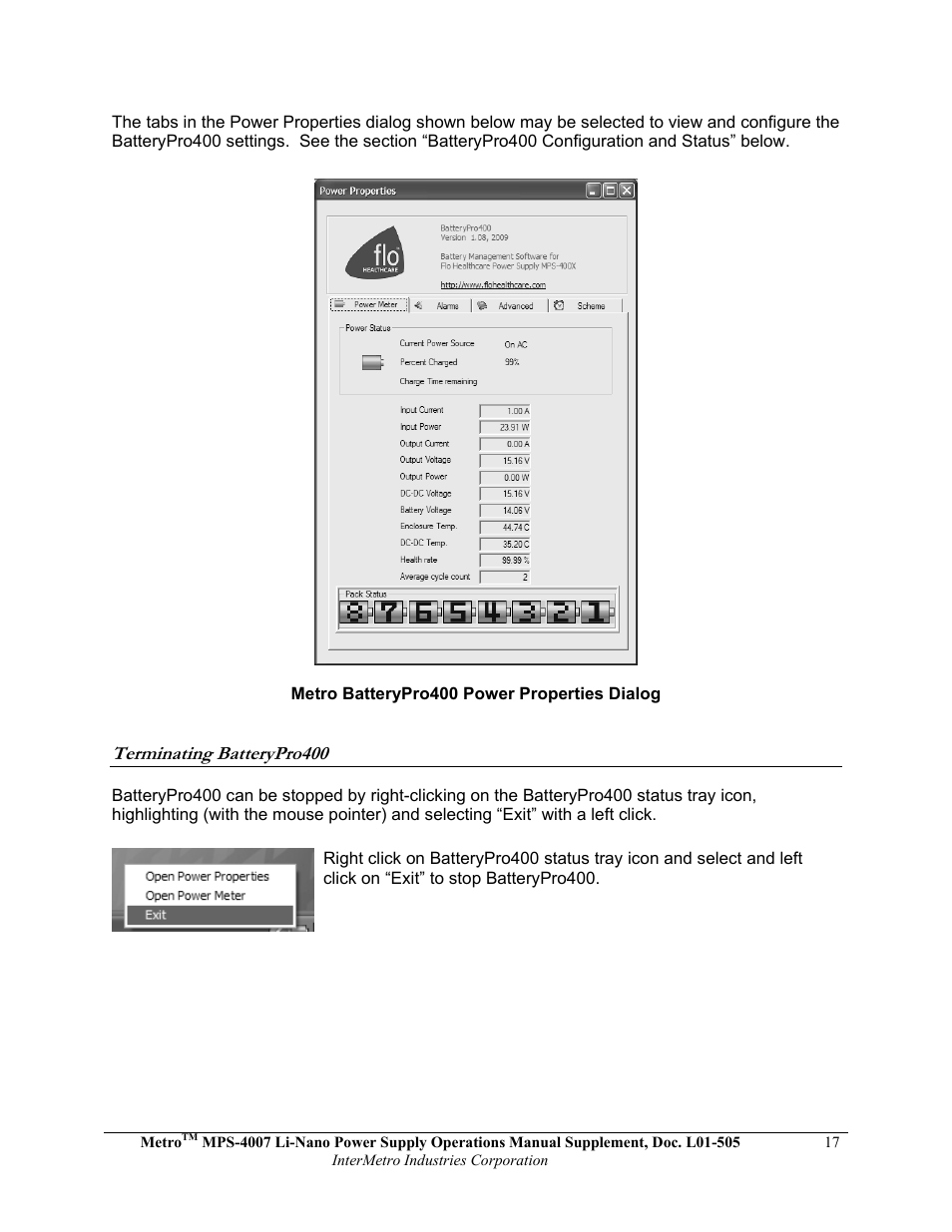 Metro Mobile Computing Workstations MPS-4007 Lithium Ion Nano-Phosphate Power Supply User Manual | Page 17 / 52