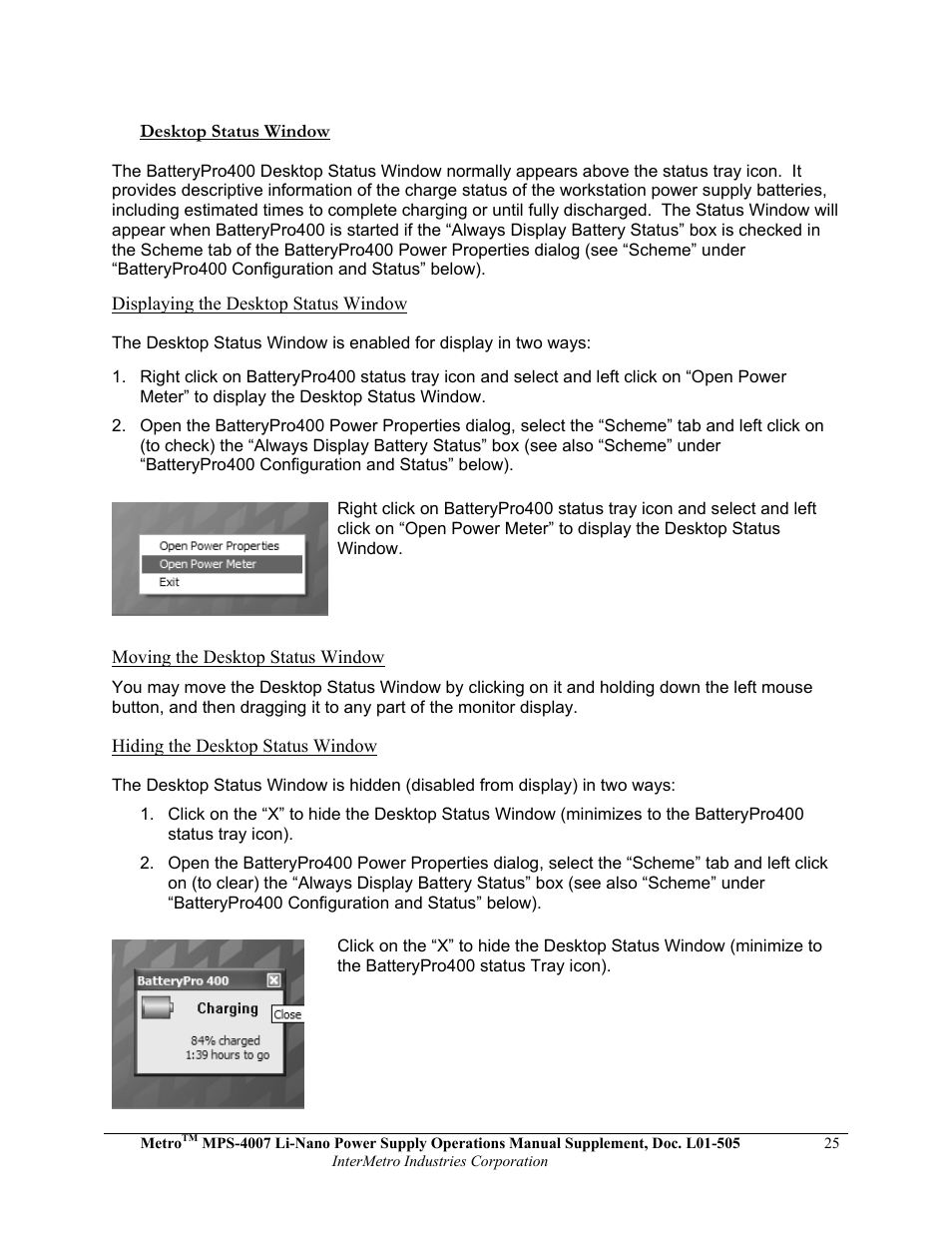 Metro Mobile Computing Workstations MPS-4007 Lithium Ion Nano-Phosphate Power Supply User Manual | Page 25 / 52