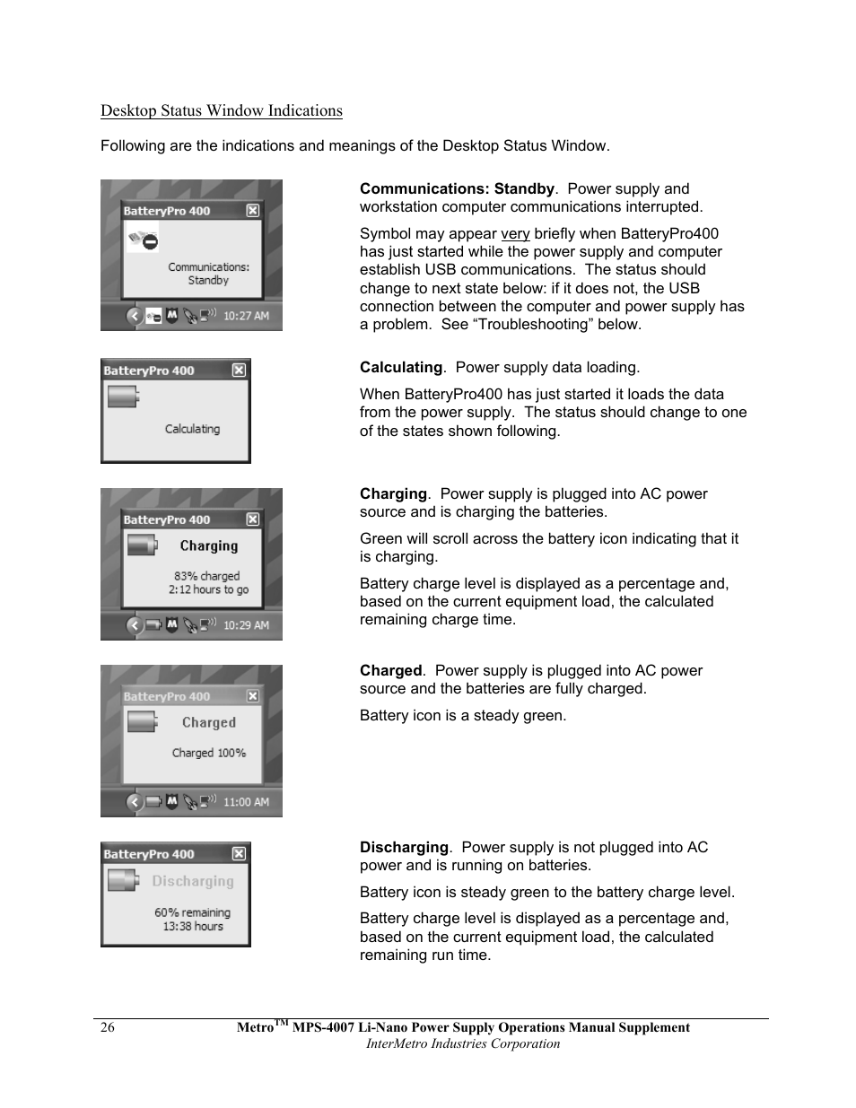 Metro Mobile Computing Workstations MPS-4007 Lithium Ion Nano-Phosphate Power Supply User Manual | Page 26 / 52