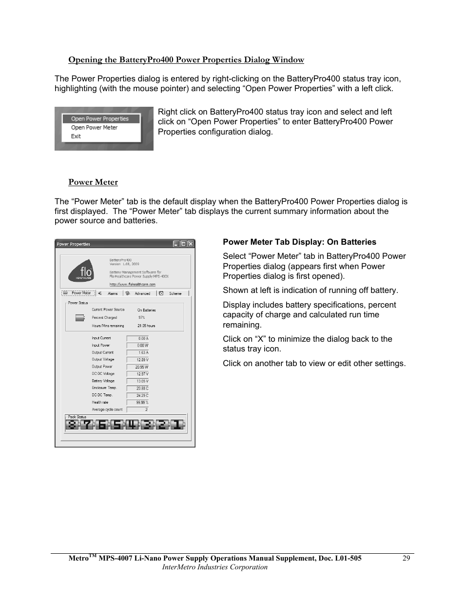 Metro Mobile Computing Workstations MPS-4007 Lithium Ion Nano-Phosphate Power Supply User Manual | Page 29 / 52